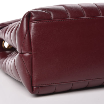 Saint Laurent Calfskin Y Quilted Monogram Medium Loulou Chain Satchel Palissandre 9 of 10