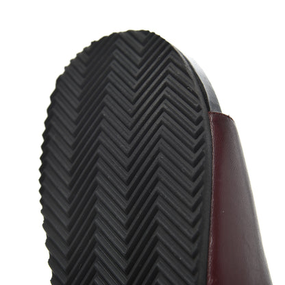 Saint Laurent Lambskin Joan Slide Sandals size 39 in Burgundy 17 of 20