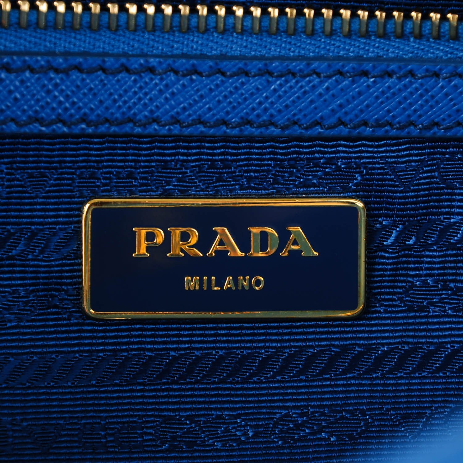 Prada Saffiano Lux Bowler Cobalto 6 of 7