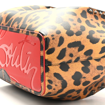 Christian Louboutin Calfskin Empire Leopard Print Spiked Cabarock Shopper Tote Spicy 8 of 8