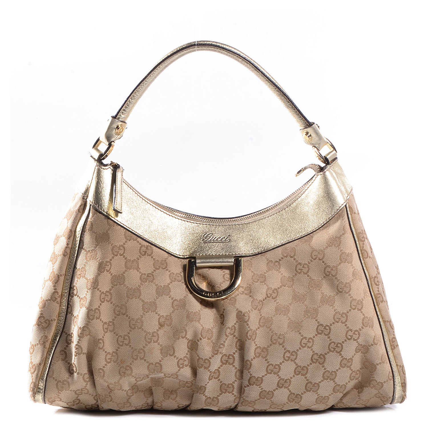 Gucci Monogram D Gold Large Hobo 1 of 9