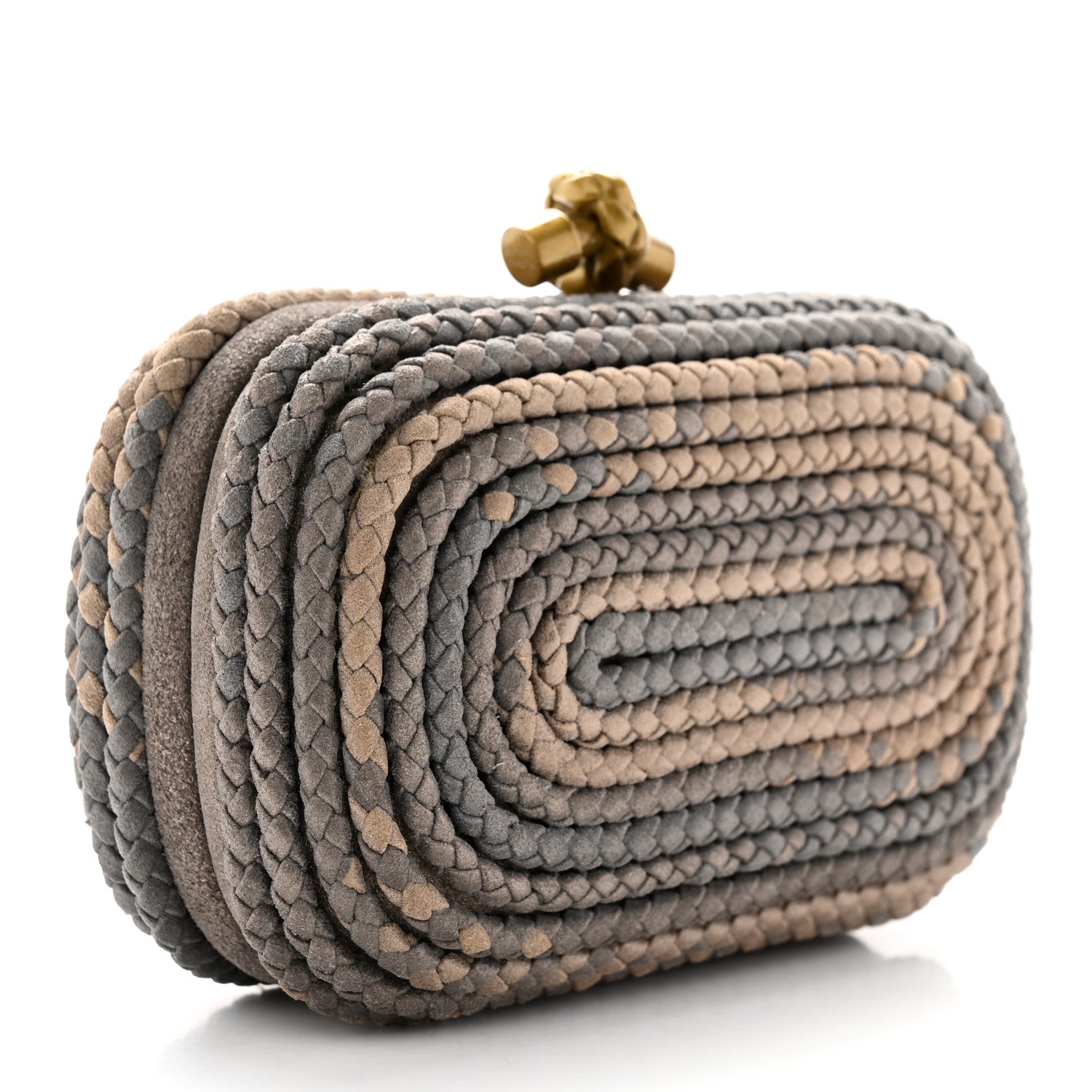 Bottega Veneta Nappa Intrecciato Braided Knot Clutch Brown 3 of 7