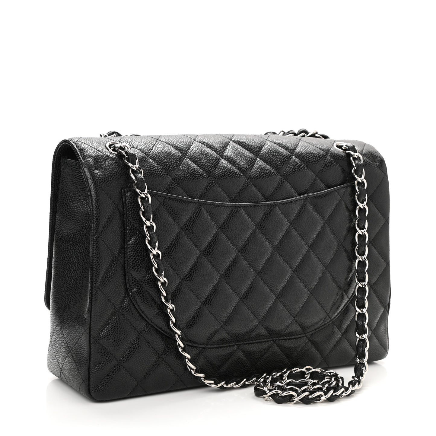 Caviar Quilted Maxi Single Flap Black