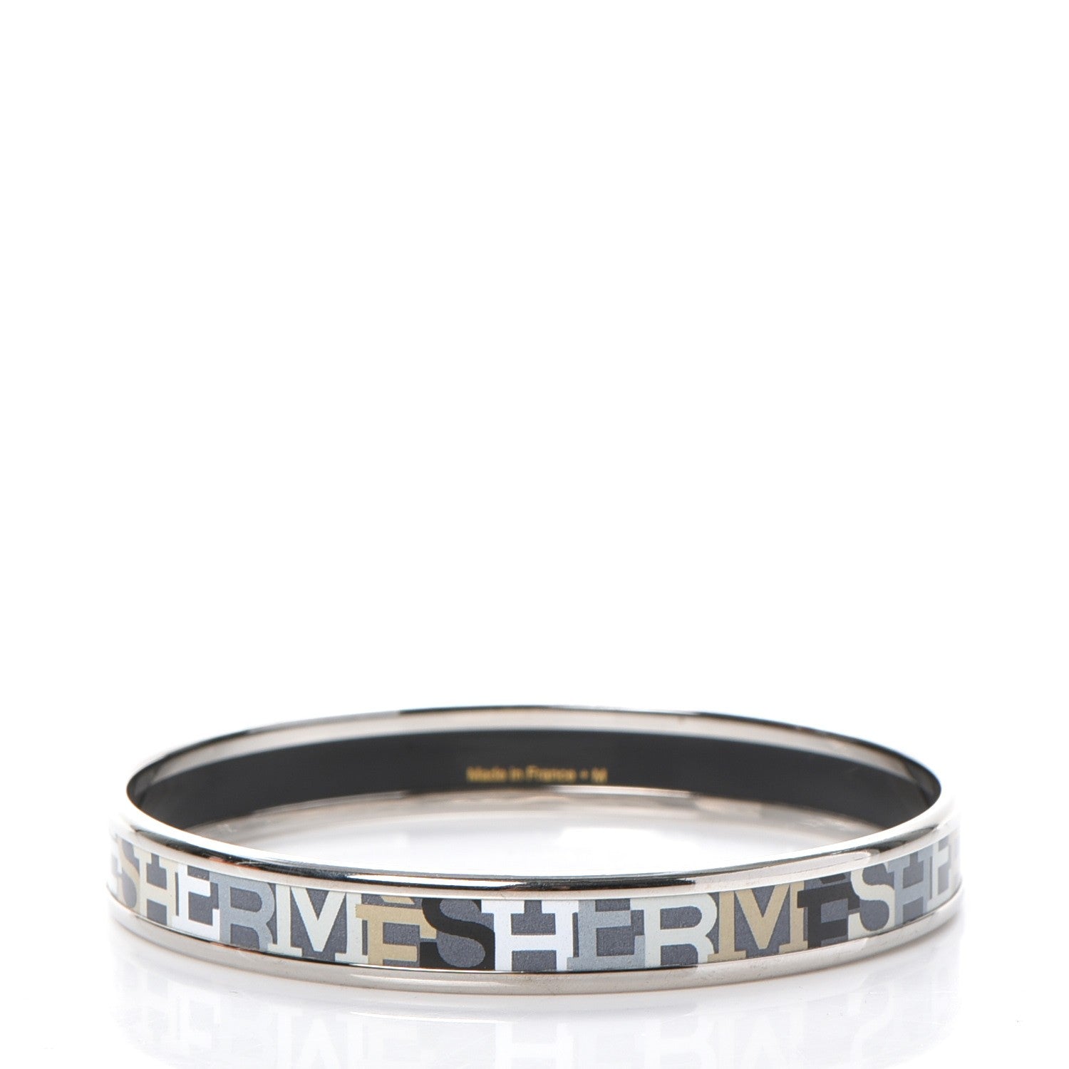 Hermes Enamel Printed Narrow Capitales Bracelet 65 3 of 6