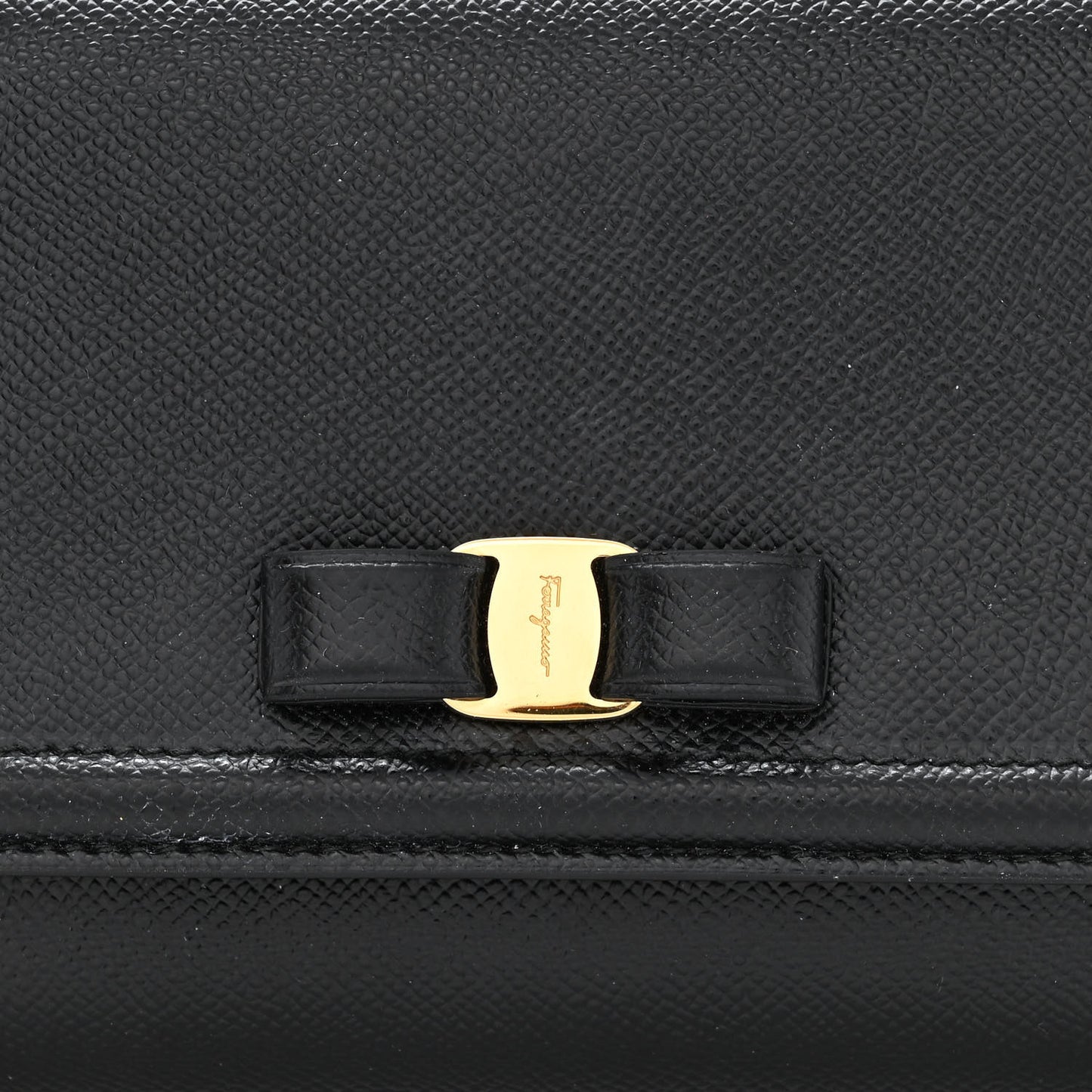 Hammered Calfskin Vara Bow Minibag Black