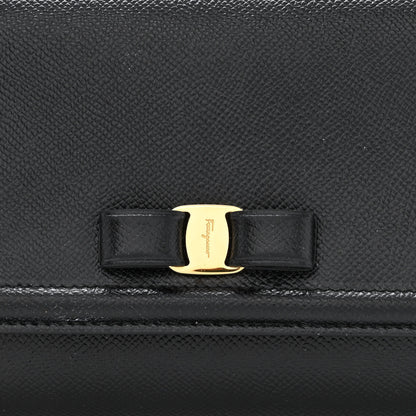 Salvatore Ferragamo Hammered Calfskin Vara Bow Minibag Black 8 of 11