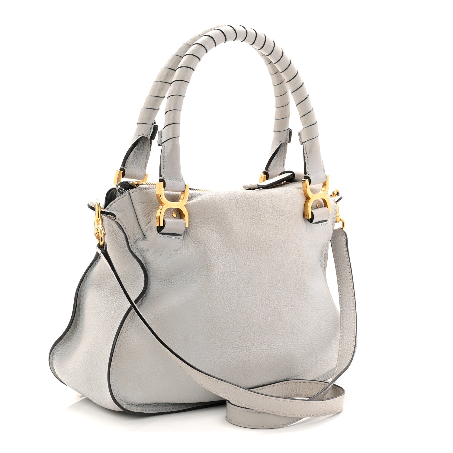 Chloe Calfskin Small Marcie Satchel Faded Blue 3 of 10