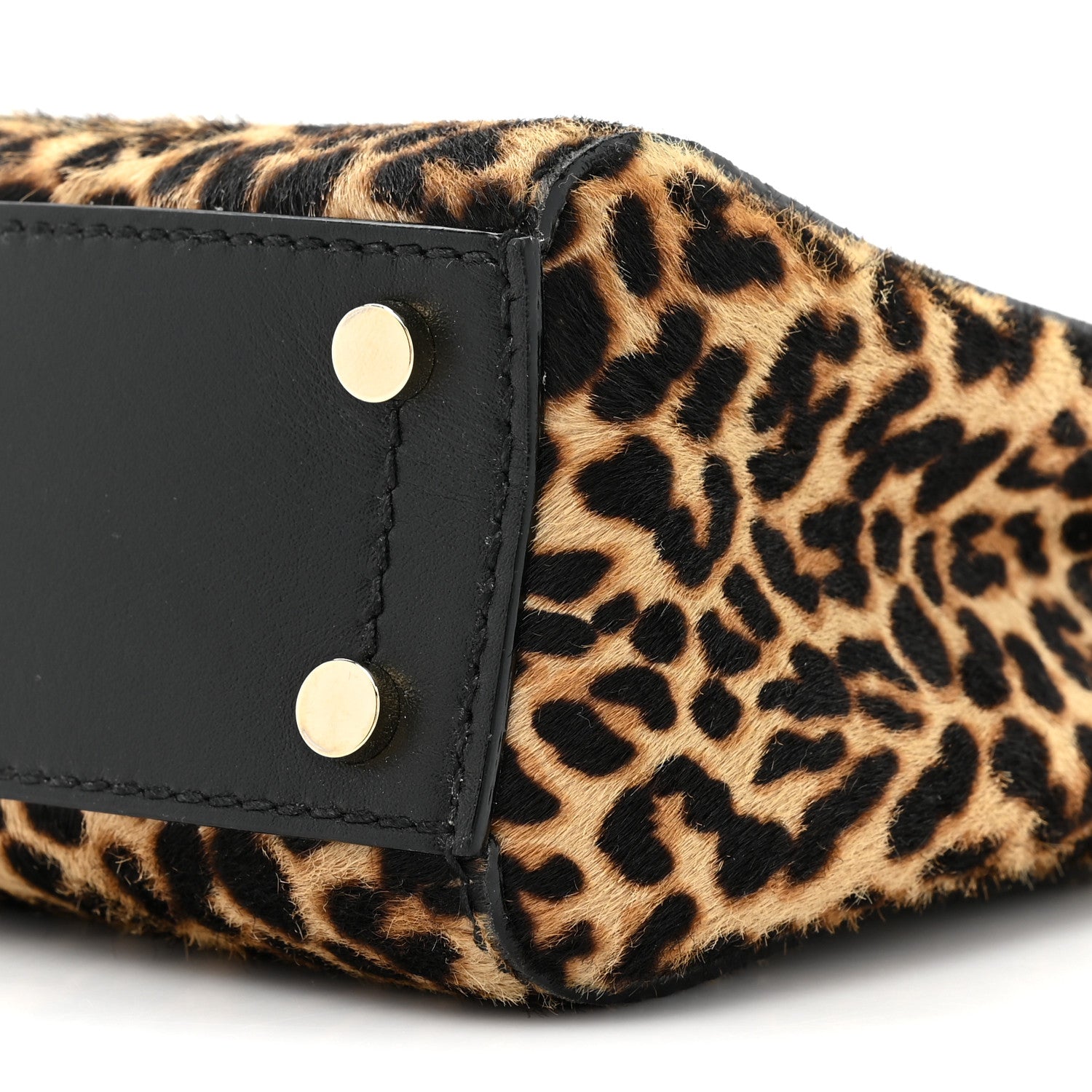 Jimmy Choo Calf Hair Leopard Print Mini Varenne Top Handle 8 of 10