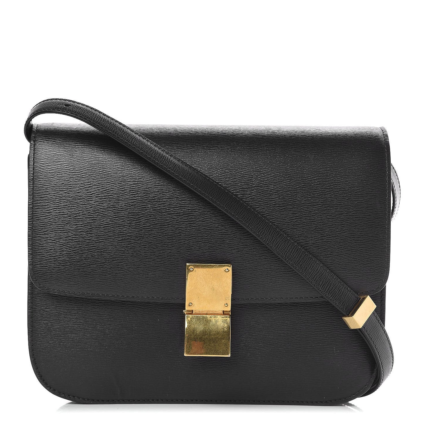 Liege Calfskin Medium Classic Box Flap Bag Anthracite