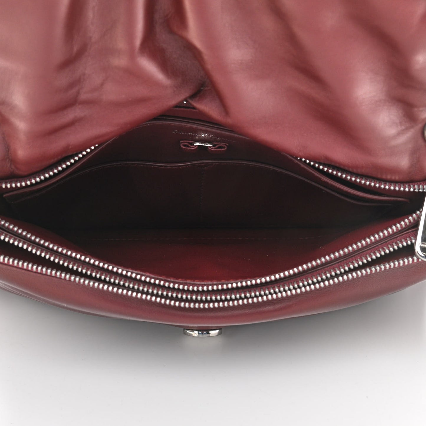 Calfskin Small Viva Bow Shoulder Bag Burgundy