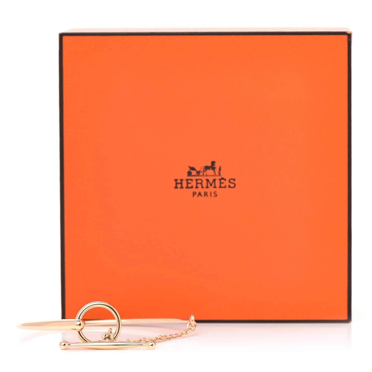 Hermes 18K Rose Gold Filet d'Or Bracelet LG 4 of 4