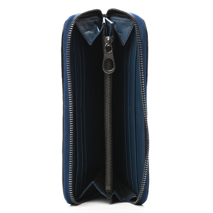 Bottega Veneta Crocodile Ostrich Zip Around Wallet Pacific 5 of 6