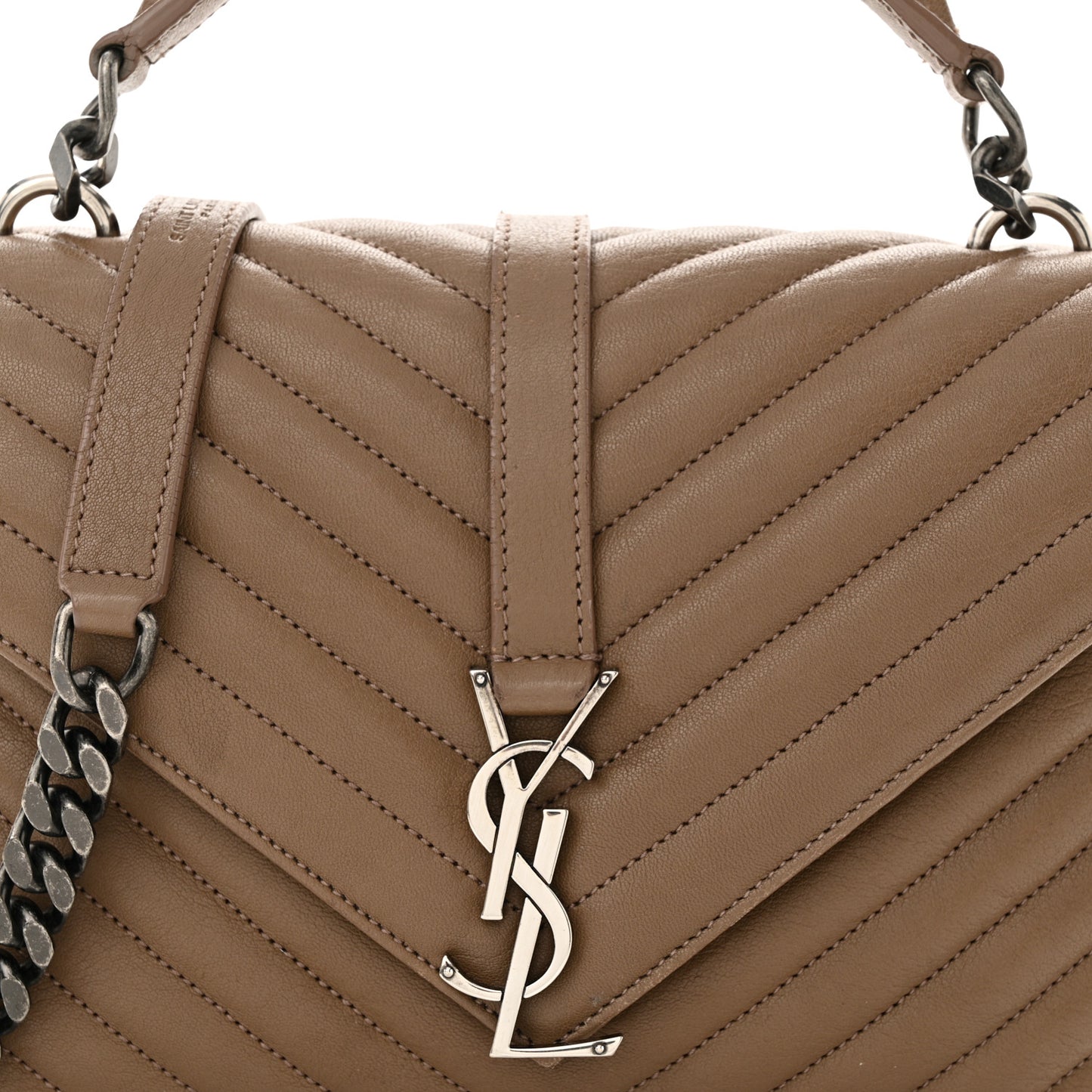 Sheepskin Matelasse Chevron Monogram Medium College Bag Fard