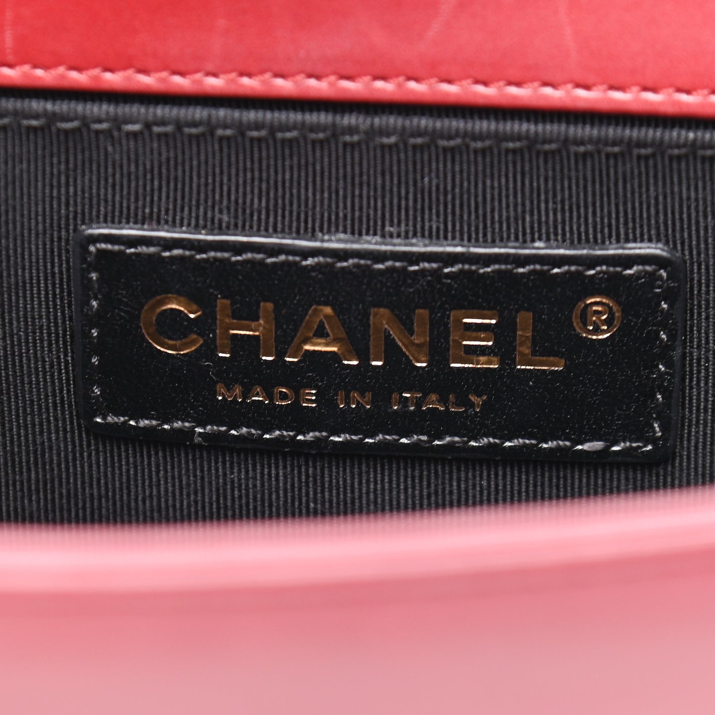 Glazed Calfskin Small Boy Flap Red