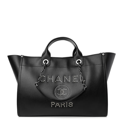 Chanel Caviar Medium Studded Deauville Tote Black 1 of 9