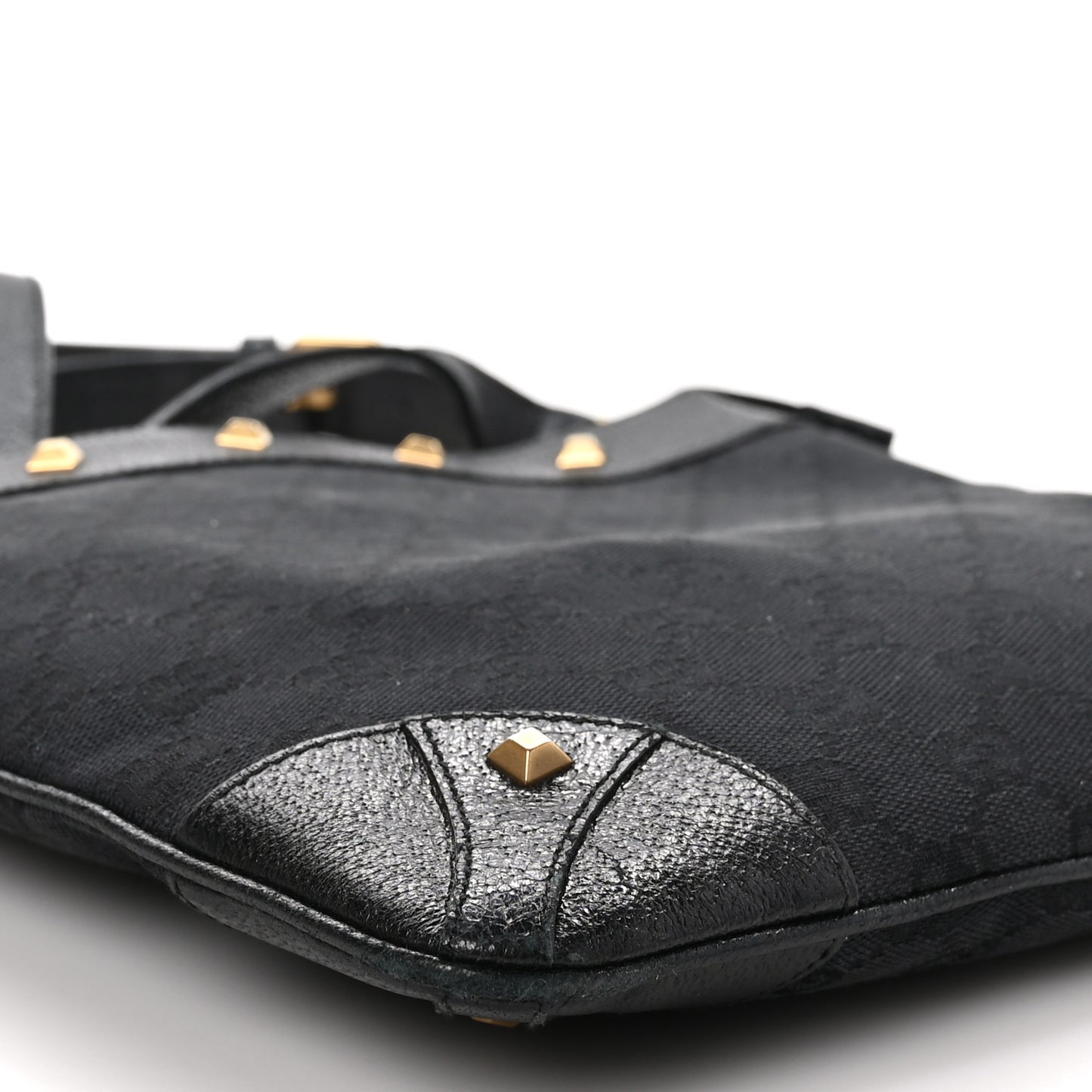 Monogram Studded Messenger Black