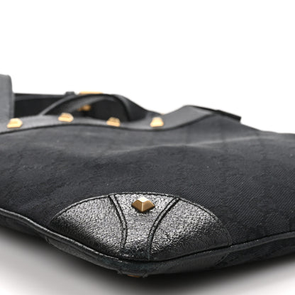 Gucci Monogram Studded Messenger Black 9 of 12