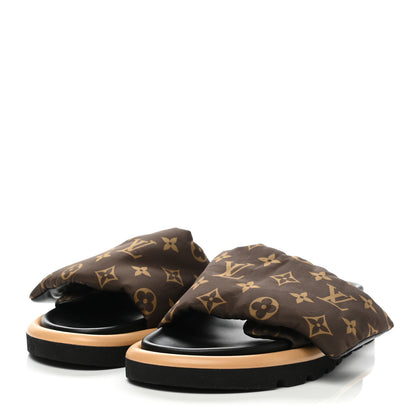 Louis Vuitton Nylon Monogram Pool Pillow Comfort Mule 38 Cacao Brown 3 of 7
