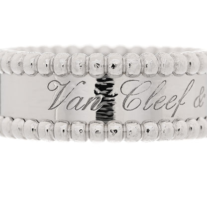 Van Cleef & Arpels 18K White Gold Perlee Signature Ring 53 6.5 7 of 8
