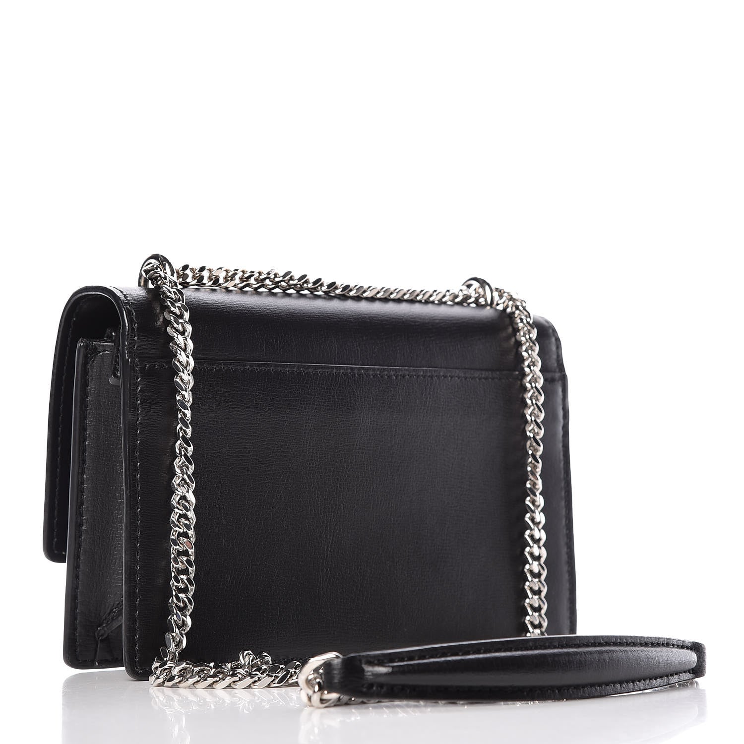 Saint Laurent Calfskin Monogram Sunset Chain Wallet Black 3 of 10