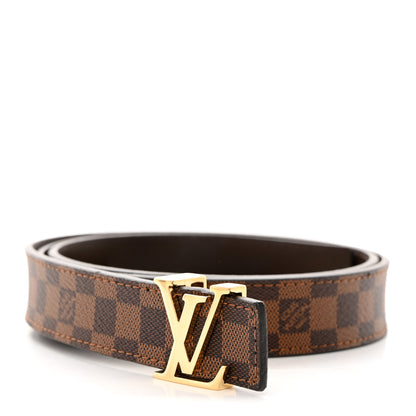 Louis Vuitton Mini Damier Ebene 25mm LV Initiales Belt 85 34 1 of 6