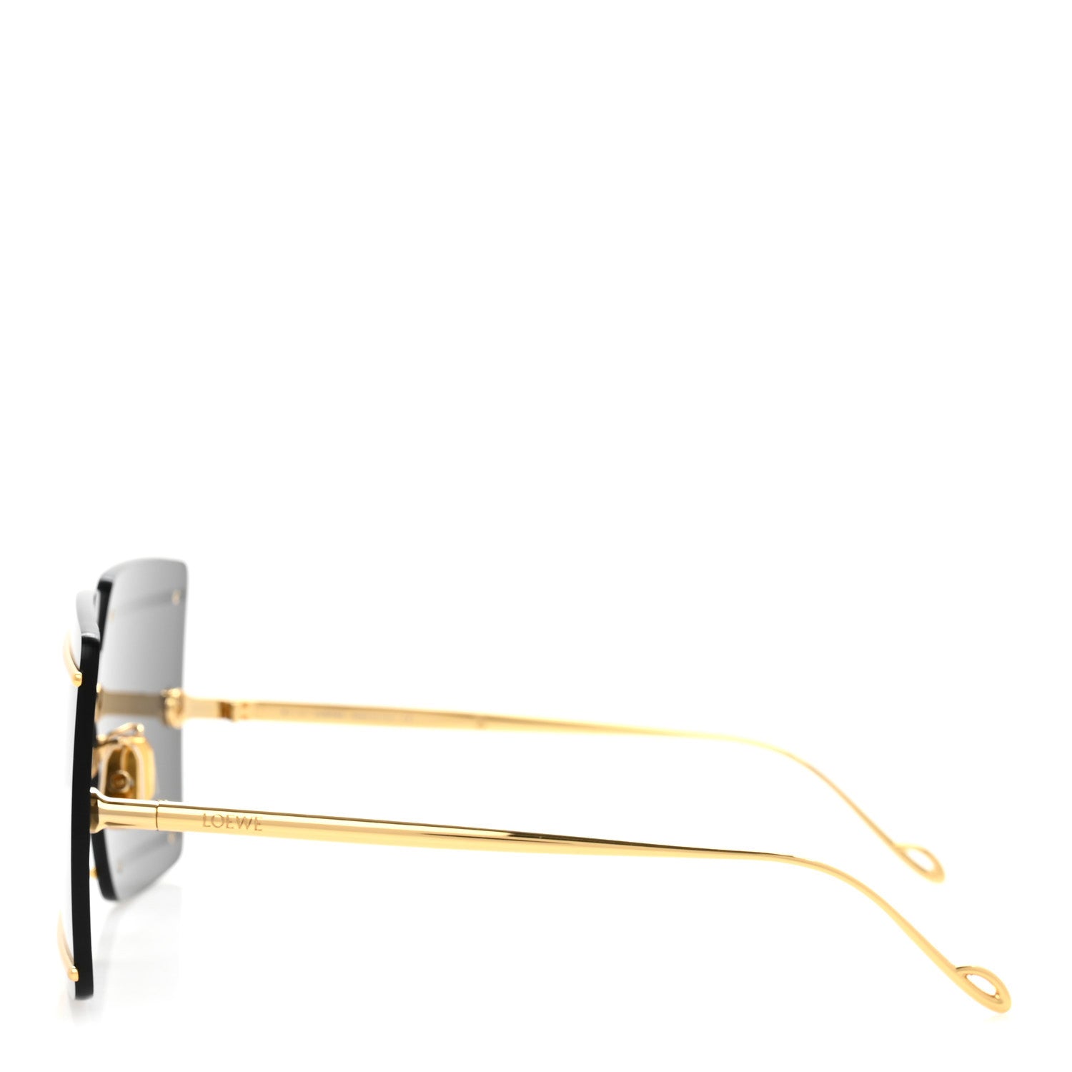 Loewe Metal Rimless Bar Shield Sunglasses LW40073U Gold Black 3 of 9
