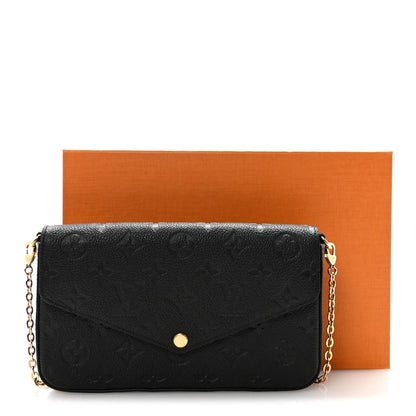 Louis Vuitton Empreinte Pochette Felicie Chain Wallet Black 11 of 11