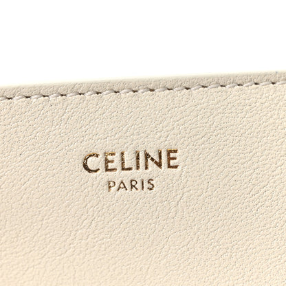 Celine Shiny Lambskin Soft Triomphe Little Half Moon Bag Cotton 5 of 8