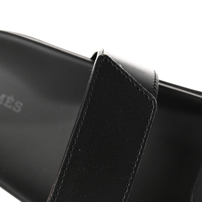 Hermes Calfskin Womens Chypre Sandals 39 Black 10 of 15