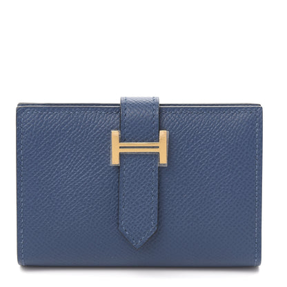Hermes Epsom Mini Bearn Wallet Deep Bleu 1 of 7