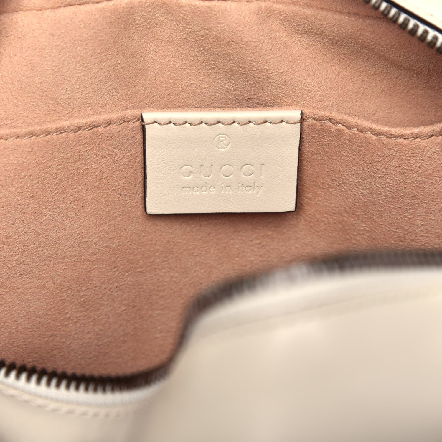 Gucci Calfskin Matelasse Small GG Marmont Chain Shoulder Bag White 6 of 9