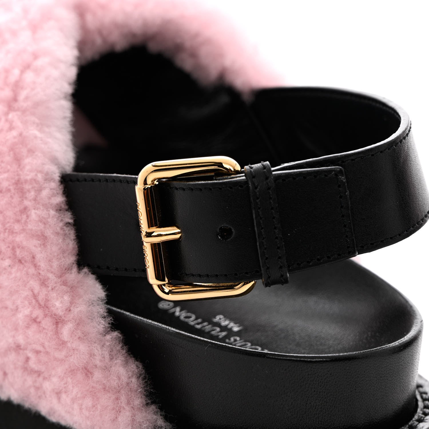 Louis Vuitton Shearling Paseo Flat Comfort Sandal 40 Rose Clair 11 of 11
