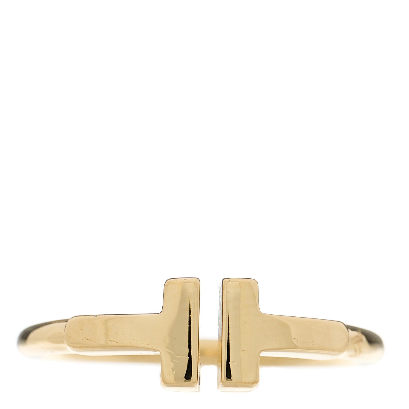 Tiffany 18K Yellow Gold T Wire Ring 50 5.5 1 of 5