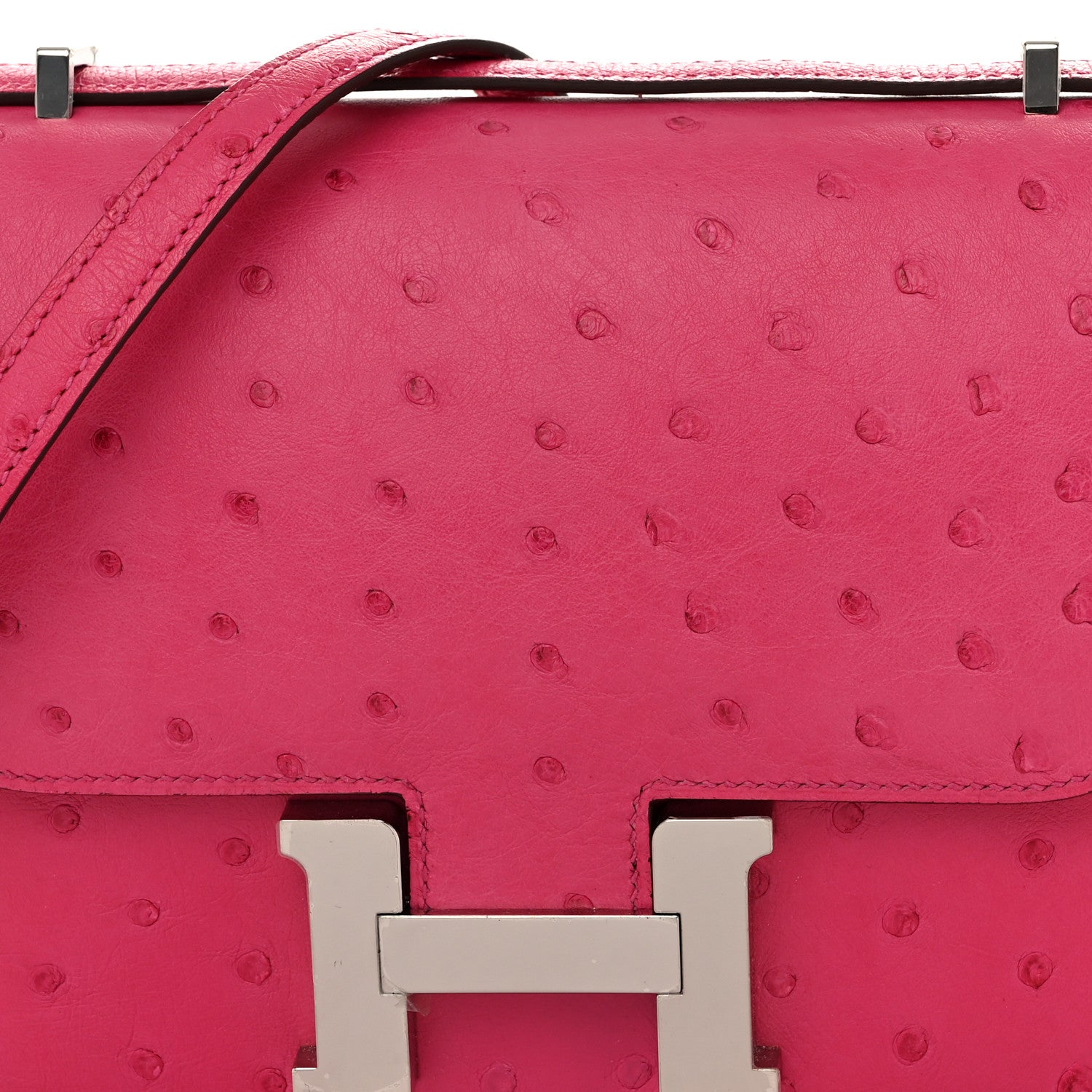 Hermes Ostrich Constance 18 Rose Pourpre 9 of 12