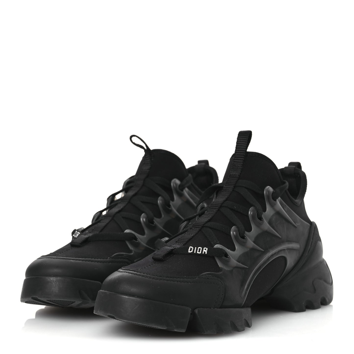 Neoprene Rubber Womens D-Connect Sneakers 37.5 Black