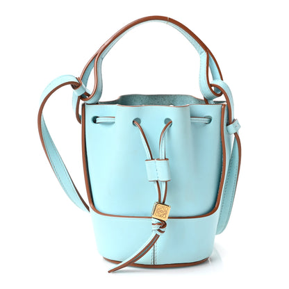 Loewe Calfskin Nano Balloon Bucket Bag Light Blue Cognac 1 of 9