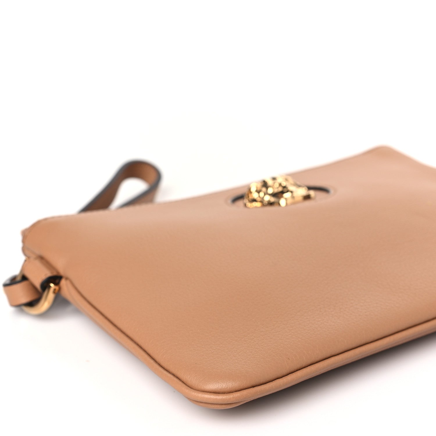 Versace Grained Calfskin La Medusa Pouch Beige 7 of 8