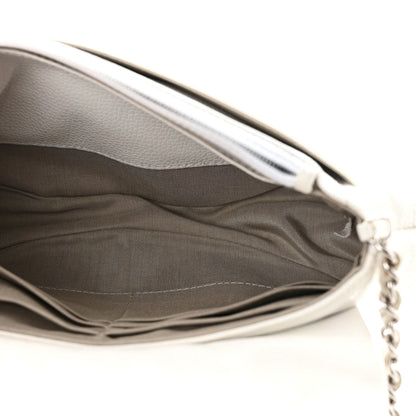 Chanel Caviar Half Moon Wallet On Chain WOC White 5 of 11