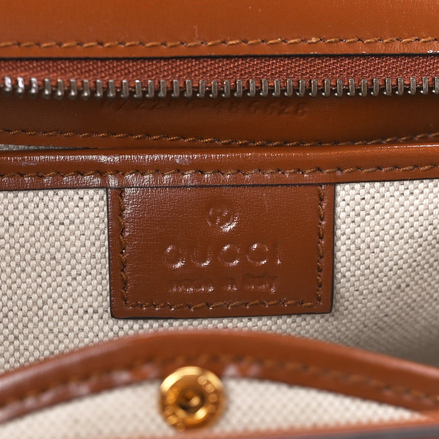 Boarded Dyana Lux Calfskin Web Medium Bamboo 1947 Top Handle Bag Brown