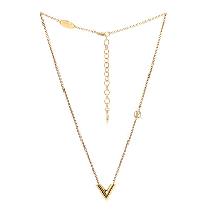 Louis Vuitton Essential V Necklace Gold 3 of 7