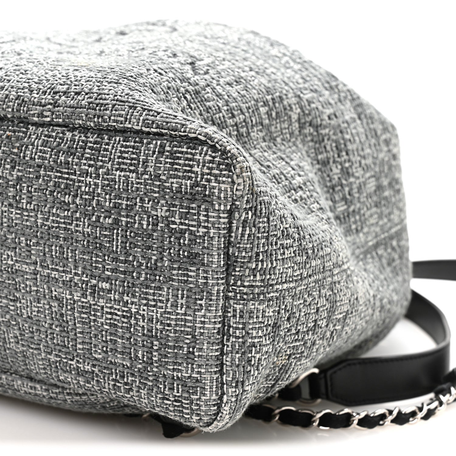 Chanel Canvas Large Deauville Backpack Charcoal 9 of 9