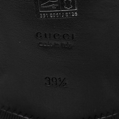 Gucci Goatskin Womens Logo 15mm Loafers 39.5 Black 12 of 16
