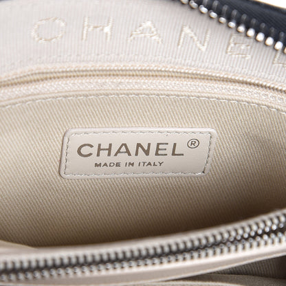 Chanel Shiny Sheepskin Quilted Small Shopping Tote Black 5 of 7