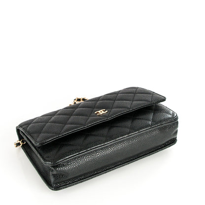 Chanel Caviar Quilted Wallet On Chain WOC Black 4 of 8