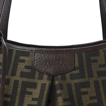Fendi Zucca Vitello Artic Medium Shopping Tote Tobacco Castagna 8 of 10