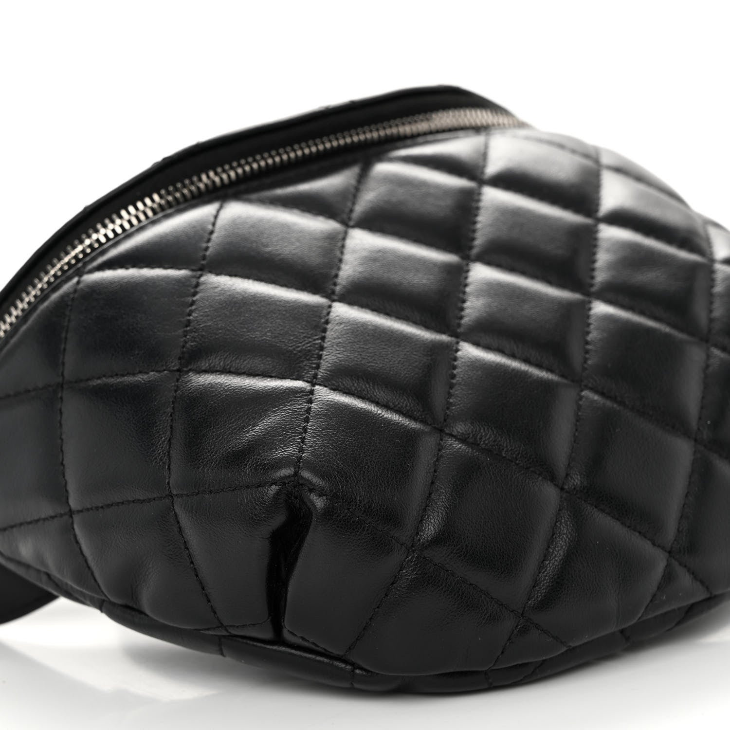 Chanel Lambskin Quilted Waist Belt Bag Black 9 of 11
