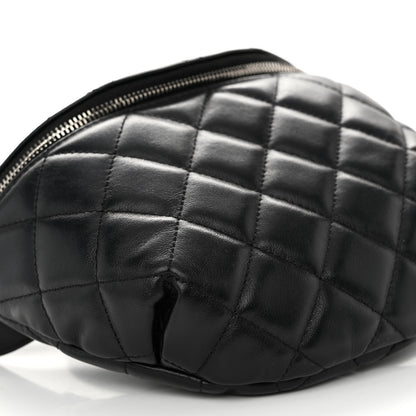 Chanel Lambskin Quilted Waist Belt Bag Black 9 of 11