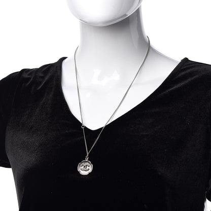 Chanel CC Medallion Necklace Silver 2 of 5