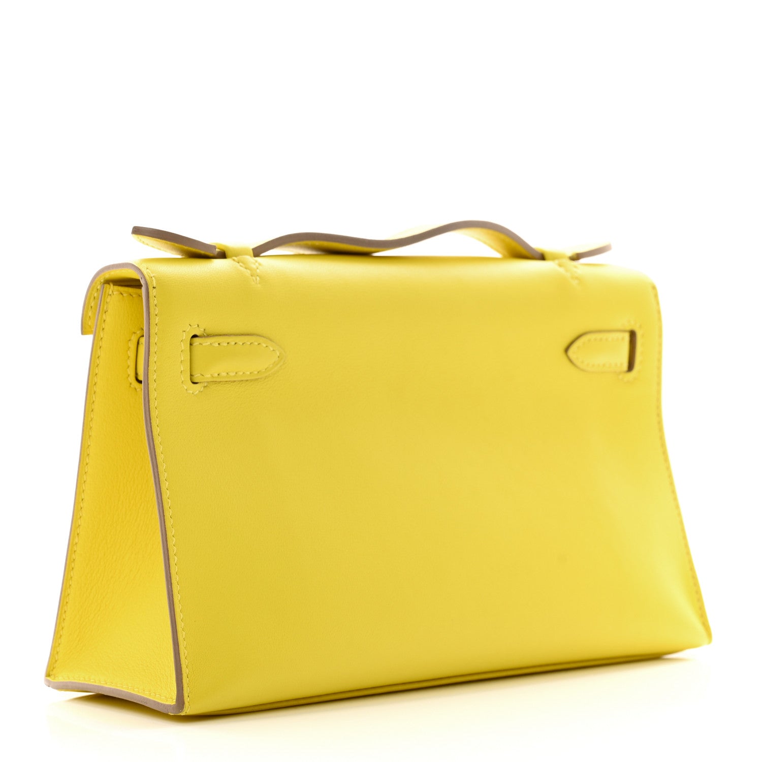 Hermes Swift Kelly Pochette Clutch Lime 3 of 8