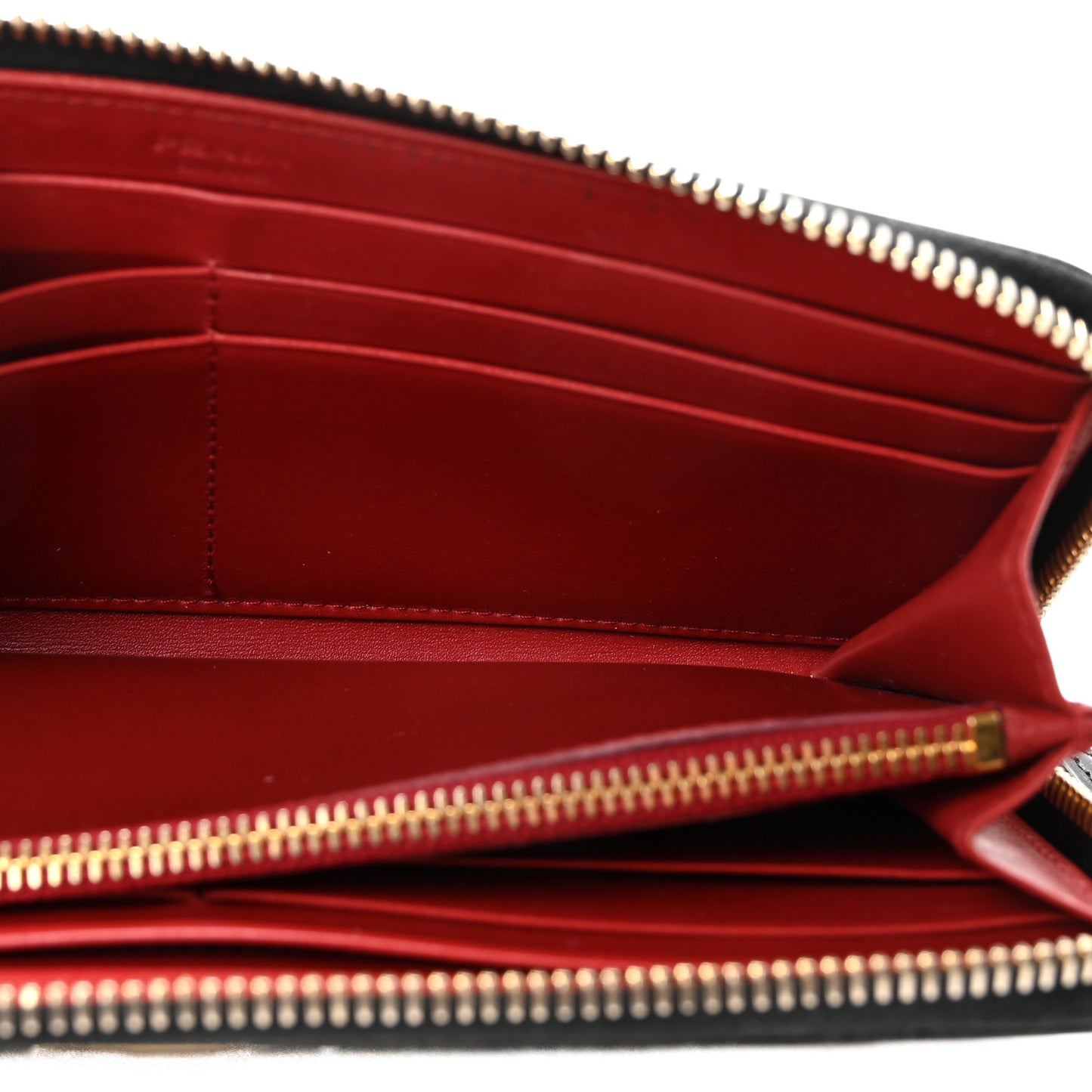 Spazzolato Triangle Half Zip Wallet Black